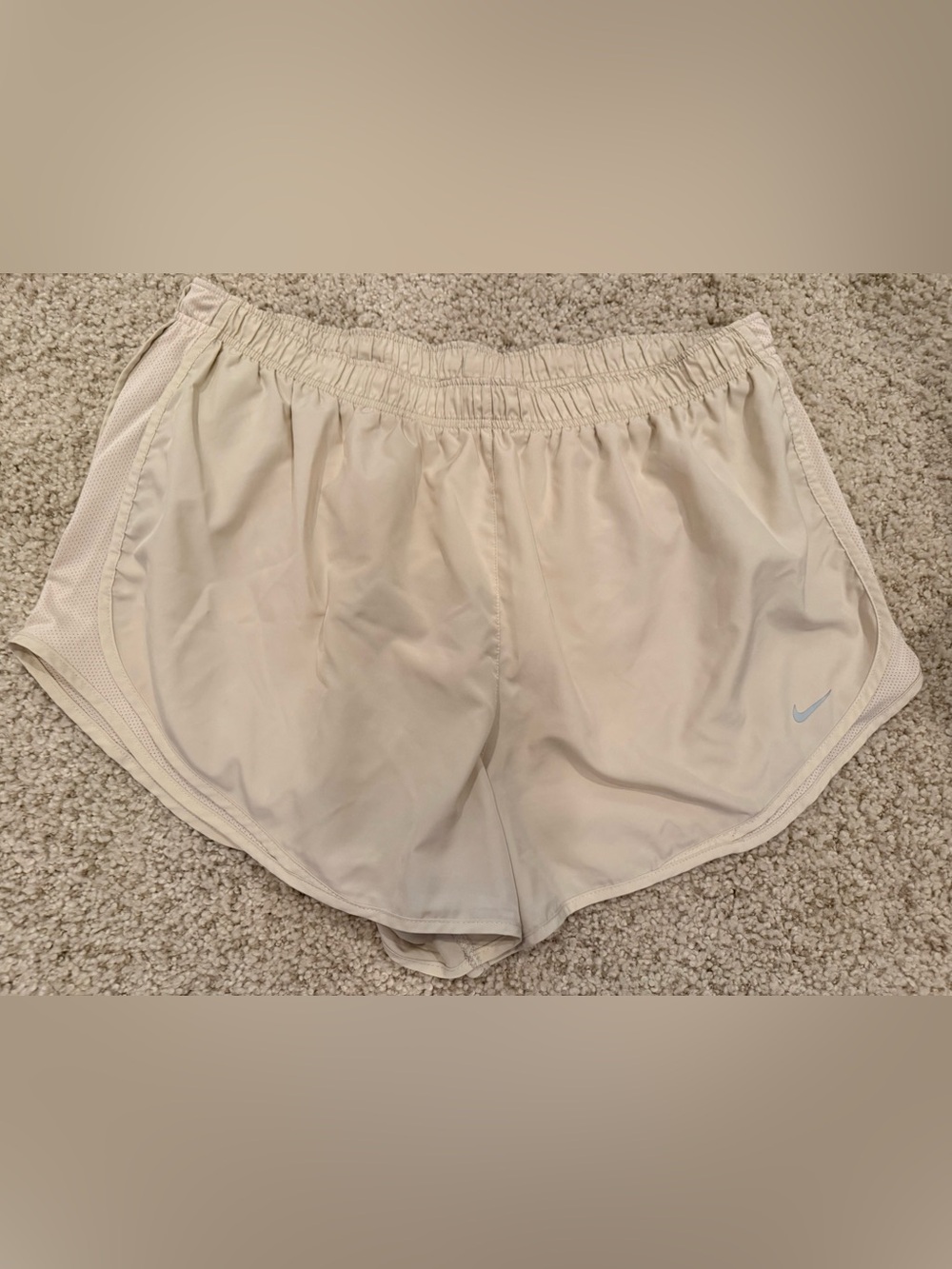 Nike Women's Cream Athletic Running Shorts